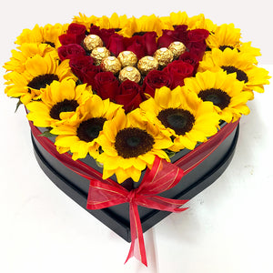 Sunny Heart Shaped Bouquet